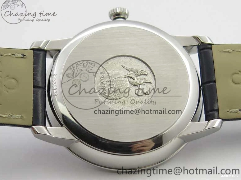 0327 Timeless De Ville Prestige Real PR SS ZF 1:1 Best Edition Gray Dial Blue Markers on Blue Leather Strap MIYOTA 7936